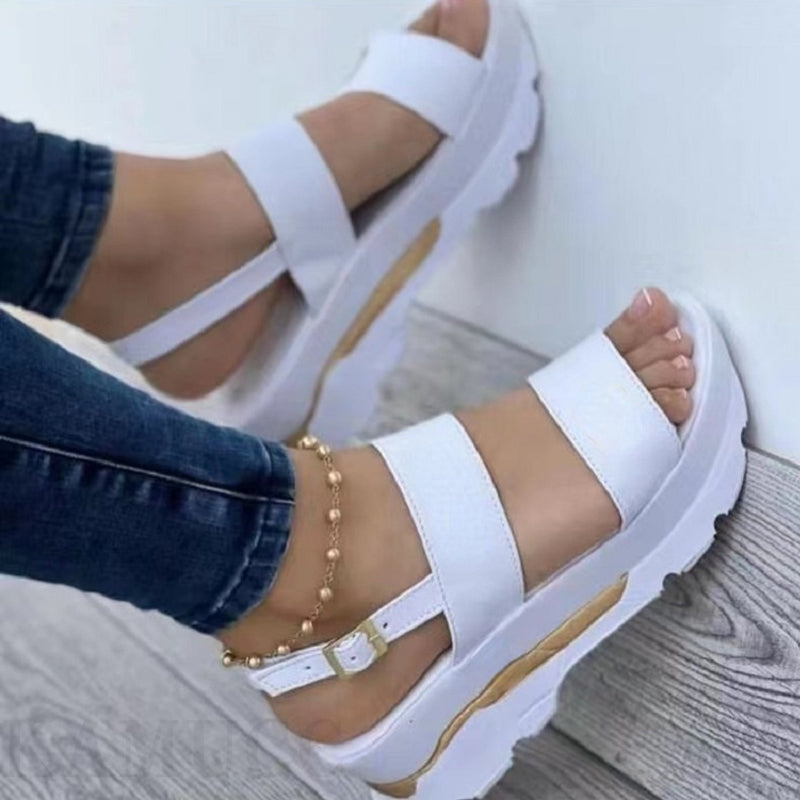 Sandals plate-forme féminin sandales chaussures d'été femmes talons sandalias mujer calices légères chaussures talons plate-forme sandales