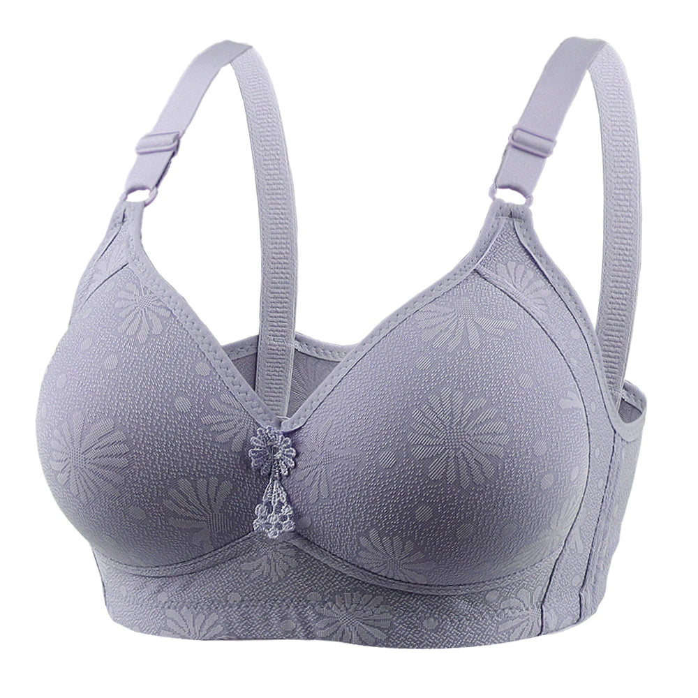 Sexy plus taille de soutien-gorge fleur d'âge moyen et sous-vêtements de rassemblement