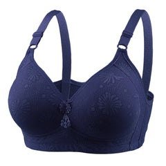 sexy Plus Size bras flower middle age female Gather Underwear