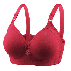 sexy Plus Size bras flower middle age female Gather Underwear