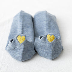 VENTE ! New Heart Socks Women Cotton Socks Ankle Short Cute Heart Casual Funny Sock Fashion Socks