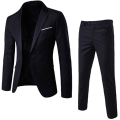 Men Slim Suit Occupation Formal wear fashion   2 Pcs