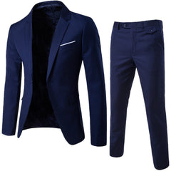 Men Slim Suit Occupation Formal wear fashion   2 Pcs