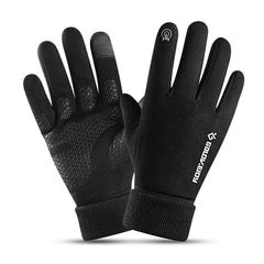 Gants de course d'hiver Tagvo, gants en daim thermique thermique thermique tactile, temps froid sportif extérieur camping randonnée à vélo de vélo de vélo de vélo pour hommes