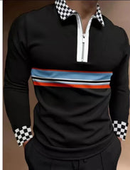 Camisa de polo de manga larga de otoño para hombres