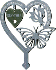 Stake Memorial - Stavo commemorativo a forma di cuore per all'aperto, tag giardino stagile per inserti decorazioni di carte, papà Mom marito regali all'aperto per la legge del cortile del patio weeyutix