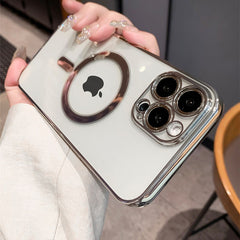 Luxury Placing Clear Magnétique pour Magsafe Wireless Charge Case pour iPhone 14 13 12 11 Pro Max XR XR XS 8 Plus couverture en silicone douce