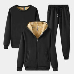 Men's Casual Sportsuit with Thermal Hoodies