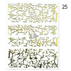 Vergoldung Maniküre Aufkleber unregelmäßiger Nageldekoration