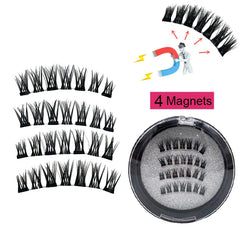 4 Pairs Magnetic Eyelash Thick False Eyelashes No Glue Required