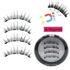 4 Pairs Magnetic Eyelash Thick False Eyelashes No Glue Required