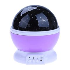 Galaxy Starry Sky Projecteur Lampe Auto Rotation Star Night Light USB / Battery Power Bedroom Plafond Projection Lamp Remote Contrôle