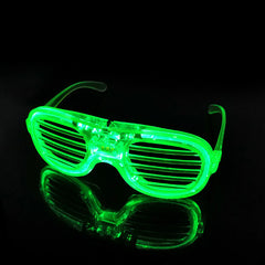 Kovina Flashing LED EL Wire Glasses 2 - Party Decorative Lighting Classic Gift Glow LED Light Up Party sunglasses (White)