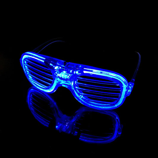 Kovina blinkte LED El Wire Brille 2 - Party Dekorative Beleuchtung Klassisches Geschenk Glow Led Light Up Party Sonnenbrille (weiß)