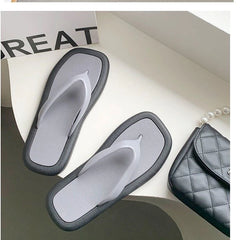 Fashionable PVC French Style Flat Slippers for Women