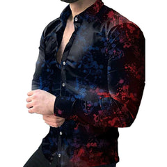 Shirt maschile per uomini casual digitale primavera d'autunno maschile