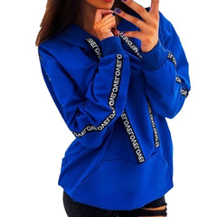 Oversized Women Long Sleeve Hooded Sweatshirt