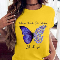 Whisper of Hippie Shirt Fashion T-shirt à manches courtes pour femmes T-shirt T-shirt pour femmes