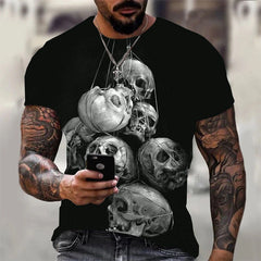 Skull T-Shirt Krw Anime Shirt T-shirt Mężczyźni