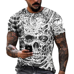 Skull T-Shirt Krw Anime Shirt T-shirt Mężczyźni