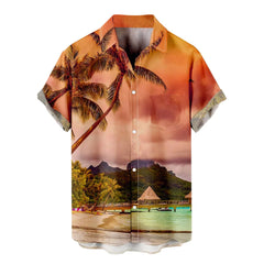 Camisas de bolos hawaianas para hombres 1950 Música retro impresa verano Camiseta de manga corta de verano