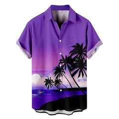 Camisas de bolos hawaianas para hombres 1950 Música retro impresa verano Camiseta de manga corta de verano