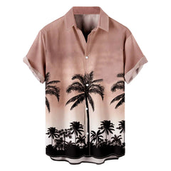 Hawaiian Bowling -Shirts für Männer 1950er Retro Music Print Sommer lässiger kurzärmeleitender Hemden entspannte Fit Vintage Tops