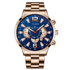 Reloj de moda Dial Men Calendario Muñeco de la muñeca Men estudiante luminoso