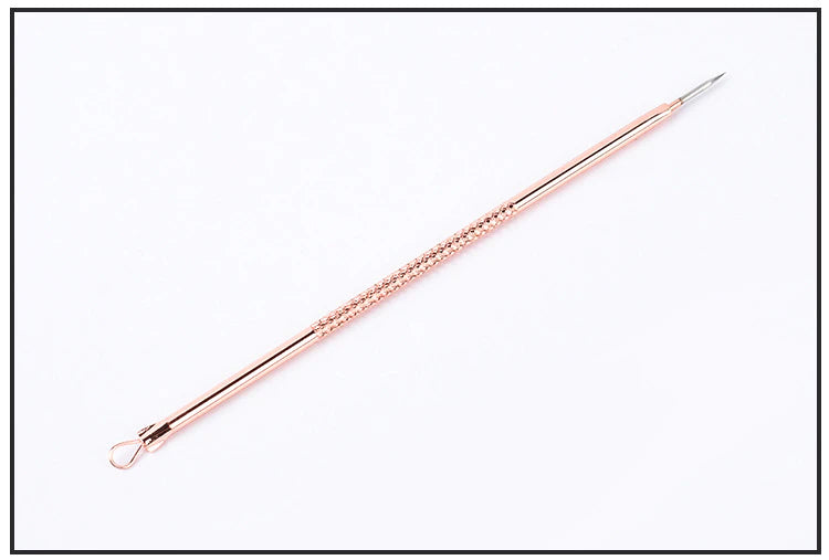 4PCS Stainless Steel Acne Needle Set Rose Gold Professional Blackhead Acne Needle Face Cleansing Beauty Makeup Tool