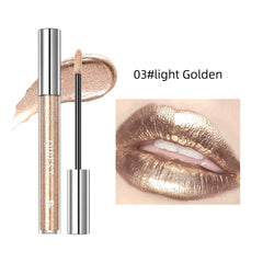 QIBEST Diamond Liquid Lipstick Lip Tint 6 Colors Moisturizing Long-Lasting Makeup Gray Sparkling Waterproof Lip Gloss Cosmetics