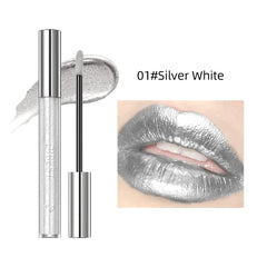 QIBEST Diamond Liquid Lipstick Lip Tint 6 Colors Moisturizing Long-Lasting Makeup Gray Sparkling Waterproof Lip Gloss Cosmetics