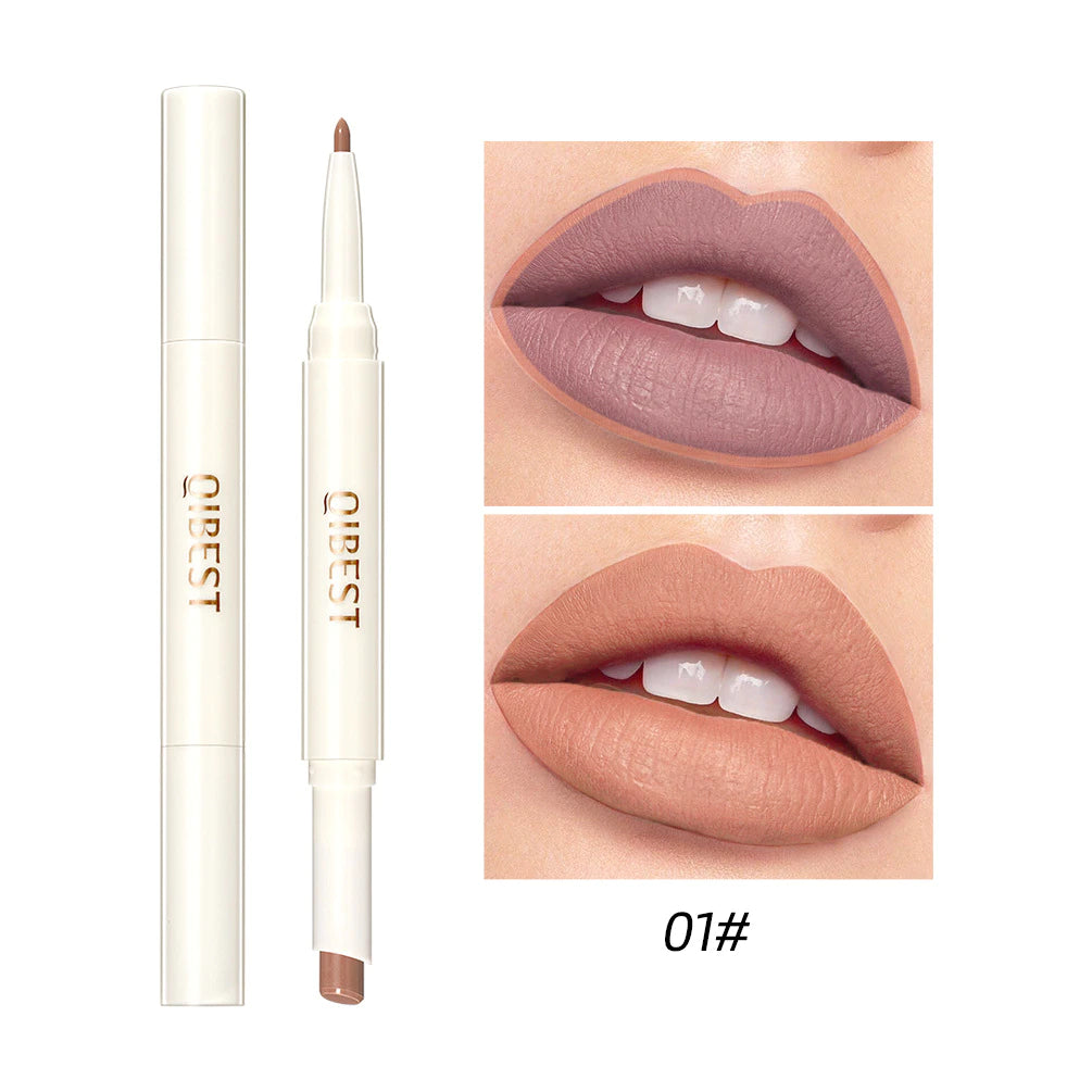 Qibest Rotation Dual Tip Lipstick Lip Line