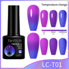 Thermal Gel Nail Polish, Color Changing Effect, Gel Varnishes, Manicure, Long Lasting, Nails Art, UV Gel, Resin, Net weight, 20g, Number of Pieces, One Unit, Quantity, 1 bottle, Gel Polish, Volume, 8 ml