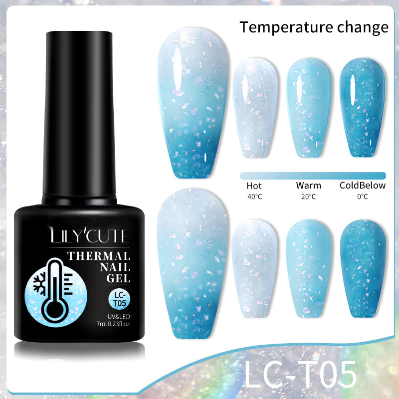 Thermal Gel Nail Polish, Color Changing Effect, Gel Varnishes, Manicure, Long Lasting, Nails Art, UV Gel, Resin, Net weight, 20g, Number of Pieces, One Unit, Quantity, 1 bottle, Gel Polish, Volume, 8 ml