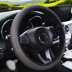 Sweat-absorbent Striped Mesh Fabric New Elastic Steering Wheel Cover Car Handle Cover without Inner Ring