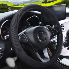 Sweat-absorbent Striped Mesh Fabric New Elastic Steering Wheel Cover Car Handle Cover without Inner Ring