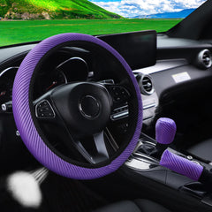 Sweat-absorbent Striped Mesh Fabric New Elastic Steering Wheel Cover Car Handle Cover without Inner Ring