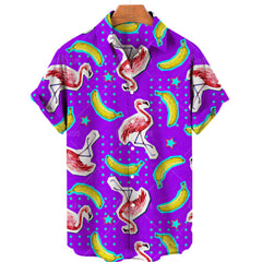 Men's 3D Digital Fruit Print Short Sleeve Shirt Men's Hawaiian Shirt Summer Hot Style Plus Size