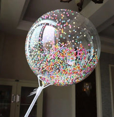 One Giant Transparent Balloon Colorful Bubble Balloon Birthday Party Wedding Decoration Balloon Anniversary BoBo Balloon.