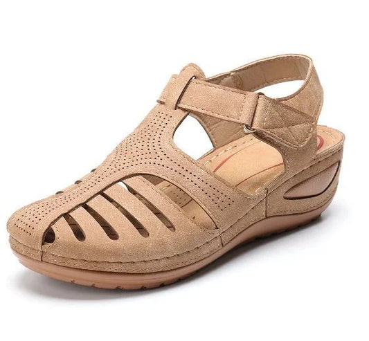 Ddapj pyju sandalen für Frauen auf Komfort Keil Sandalen hohlausatmen Walkingschuhe Sommer lässig Low Heel Sandale