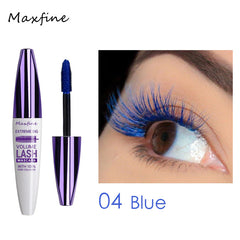 5D Blue Voluminous Lengthening Mascara - 1Pcs Waterproof Smudge-Proof Color Mascara for Eyelashes, Volumizing Curling Defining