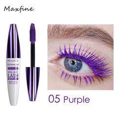 5D Blue Voluminous Lengthening Mascara - 1Pcs Waterproof Smudge-Proof Color Mascara for Eyelashes, Volumizing Curling Defining