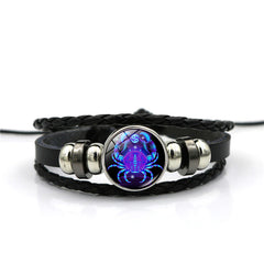 12 Constellation Time Gemstone Bracelet Unisexe Étudiant cadeau d'anniversaire Cadeau à la mode Bracelet à la main