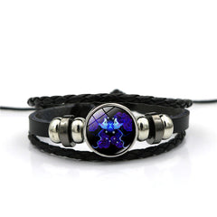 12 Konstellationszeit Edelsteinarmband Unisex Student Geburtstag Geschenk Trendy handgemachtes geflochtenes Perlenarmband Persönlichkeit Handschmuck