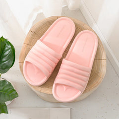 New Women Home Slippers Summer Non-slip Indoor Bathroom Sandals EVA Flat Shoes Women Men Flip Flops Slides