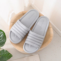 New Women Home Slippers Summer Non-slip Indoor Bathroom Sandals EVA Flat Shoes Women Men Flip Flops Slides