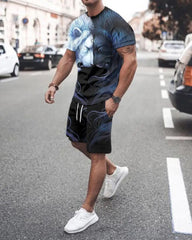 T-shirt et shorts à manches courtes de grande taille