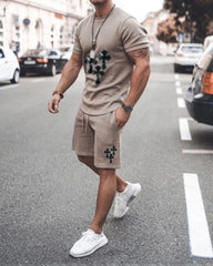 Large size short-sleeved t-shirt and shorts set