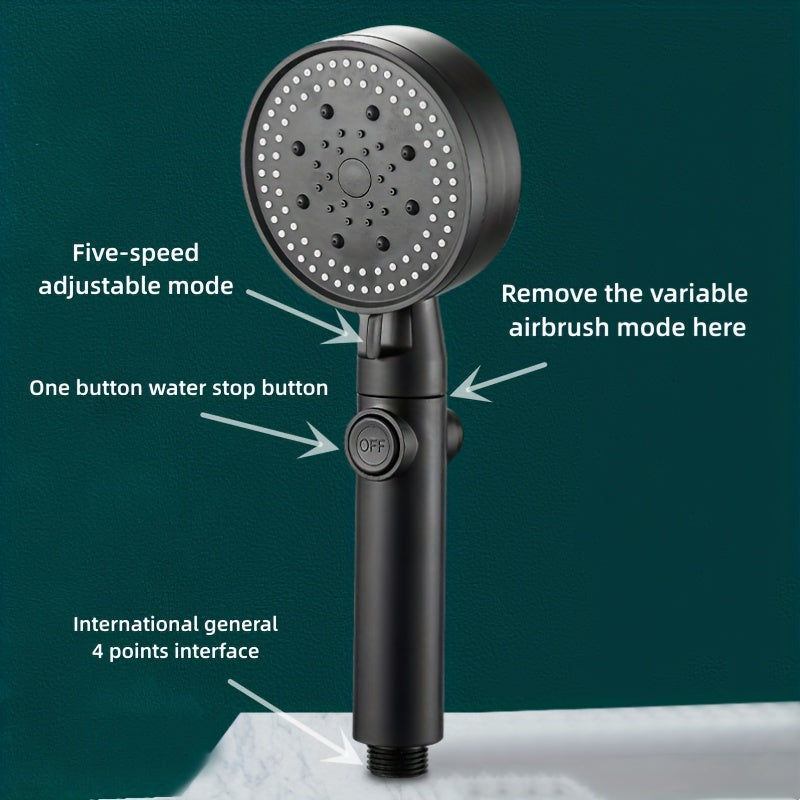 USBINX Life Premium Sprinkler à main, tête de douche à haute pression multifonctionnelle premium avec 5 modes, spectacle réglable à 360 °