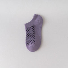 Breathable and sweat-absorbing women's summer socks, short mesh socks, popular women's boat socks